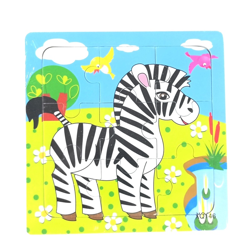 9 Pcs Wooden Zebra  Jigsaw Puzzle (XQ146)