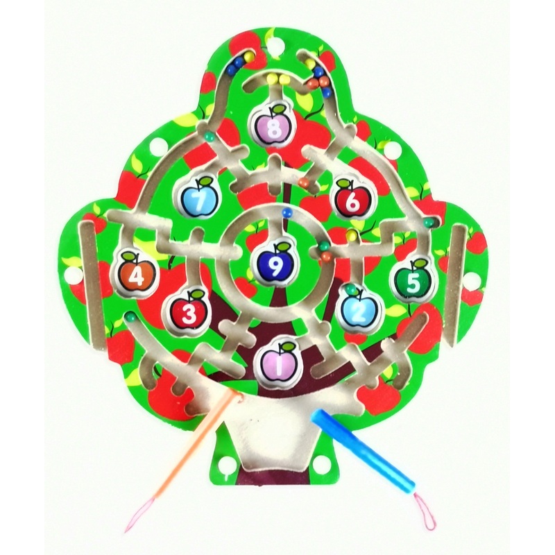 Apple Tree Wooden Magnetic Maze  with Rods (WT4428)