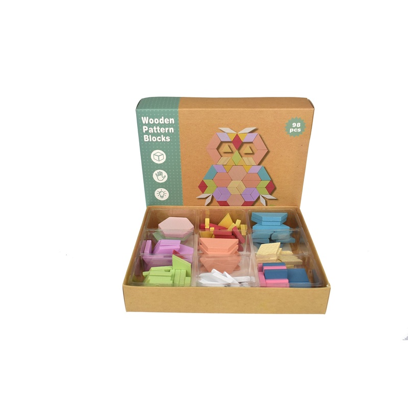 Kaper Kidz - 98 pc Wooden Pattern Blocks