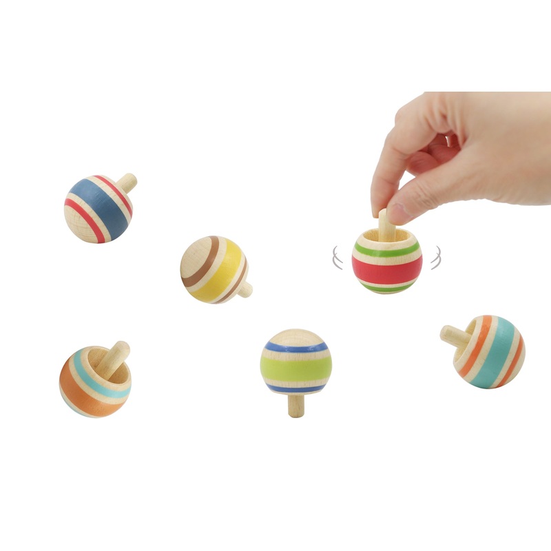Kaper Kidz - Flip Over Wooden Spinning top (NG23801-1)