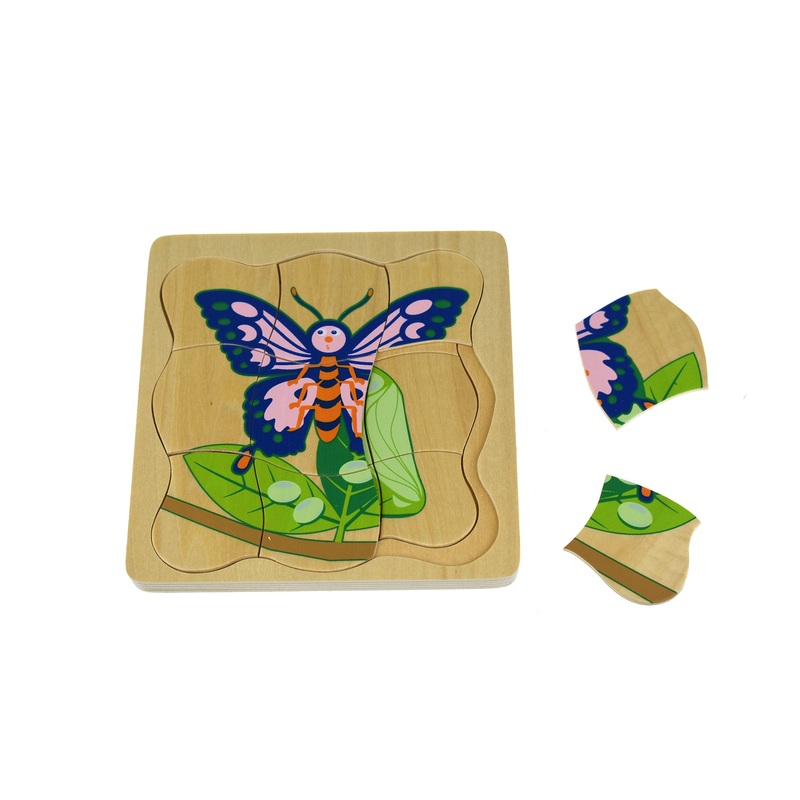Kaper Kidz - Wooden Butterfly 4 layers puzzle
