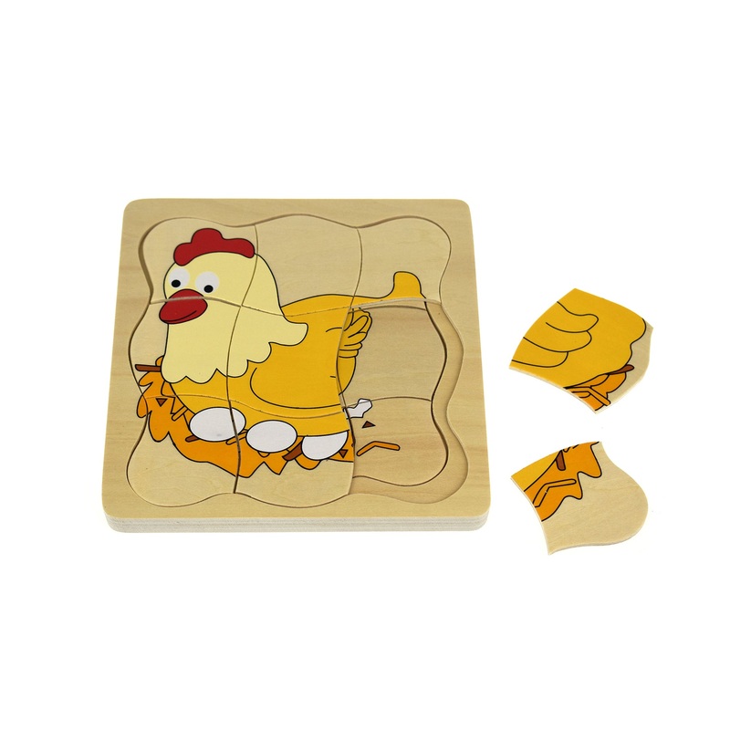 Kaper Kidz - Wooden Chicken 4 layers puzzle