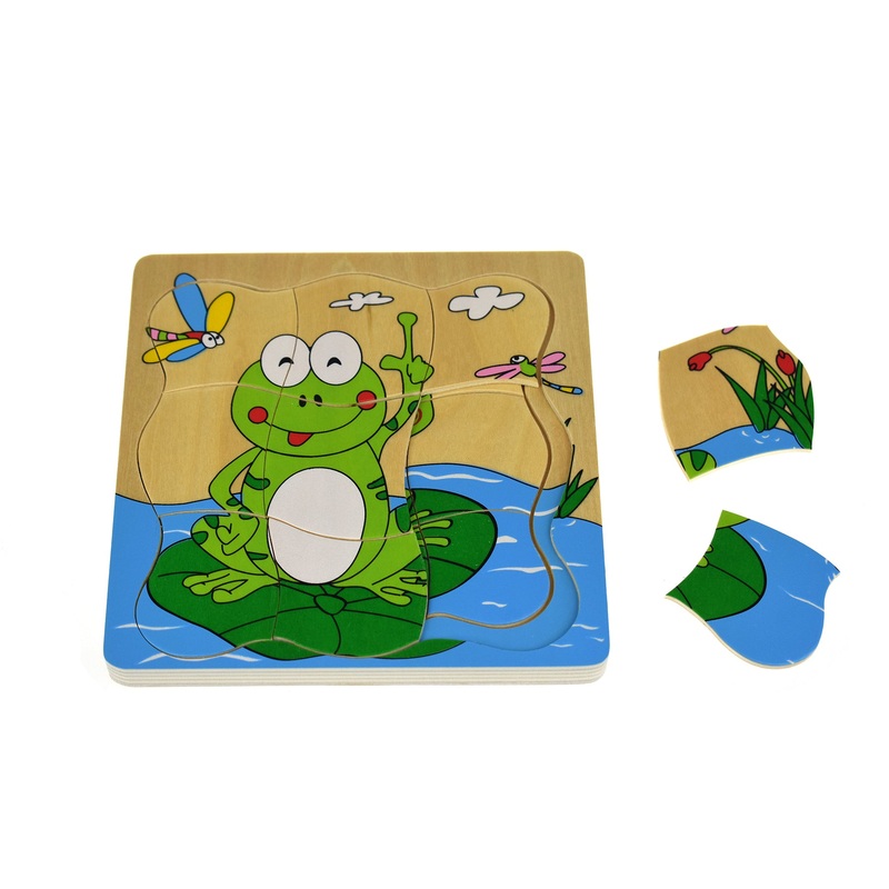 Kaper Kidz - Wooden Frog 4 layers puzzle