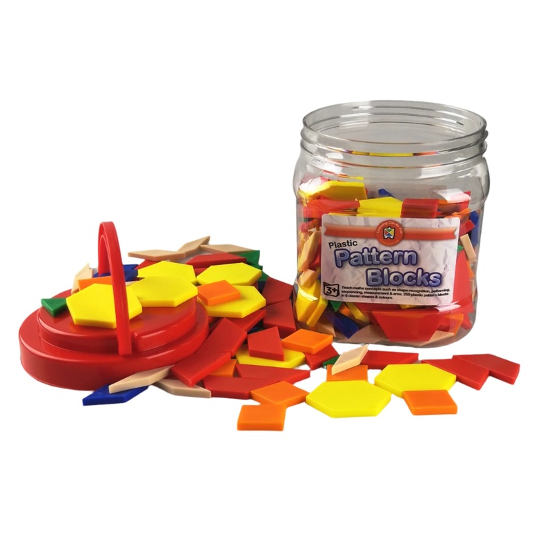 Learning Can Be Fun 250pcs Plastic Pattern Block
