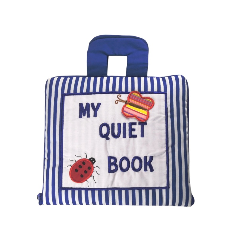 My Quiet Activity Cloth Book - Stripe BLUE