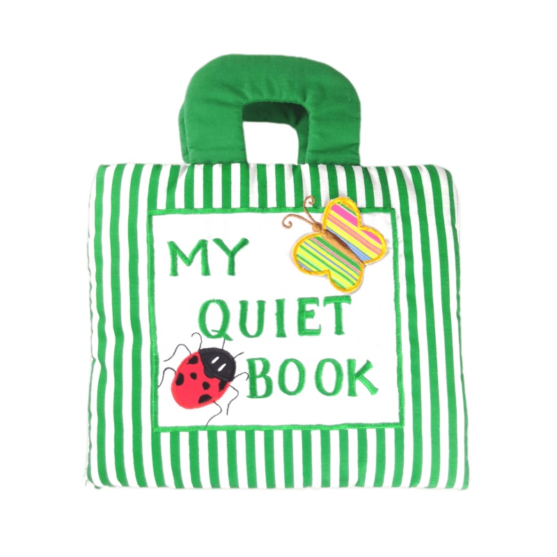 My Quiet Activity Cloth Book - Stripe Green (V1)