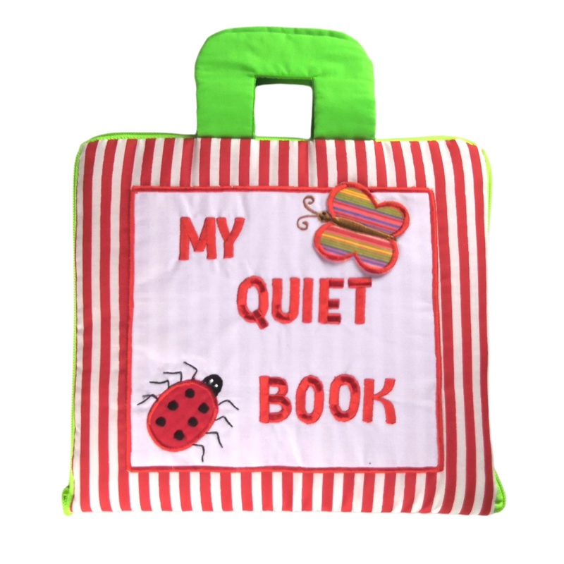 My Quiet Activity Cloth Book - Stripe Red (V1)