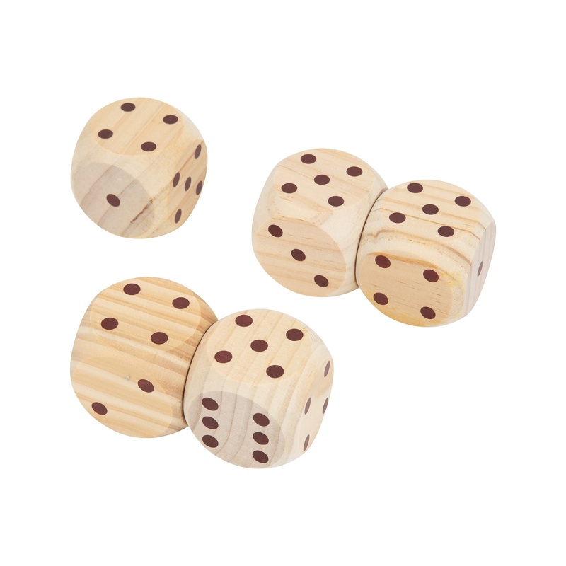 Tooky Toy -5x Large Wooden Dice (Lawn Game)