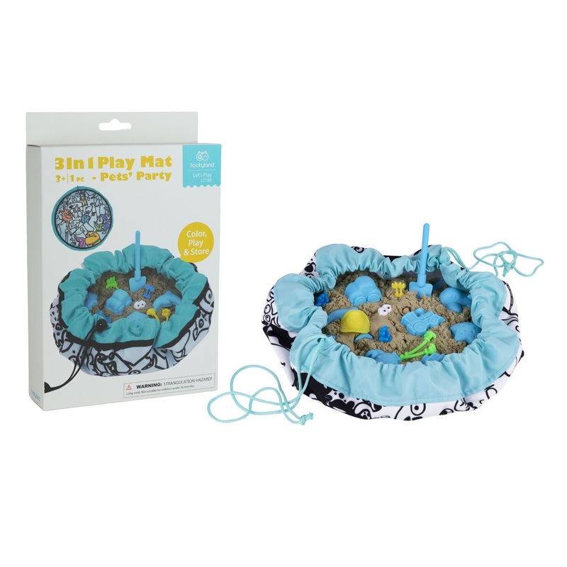 Tookyland - 3 in 1 Storage bag & Playmat - Pet's Party (LT189)