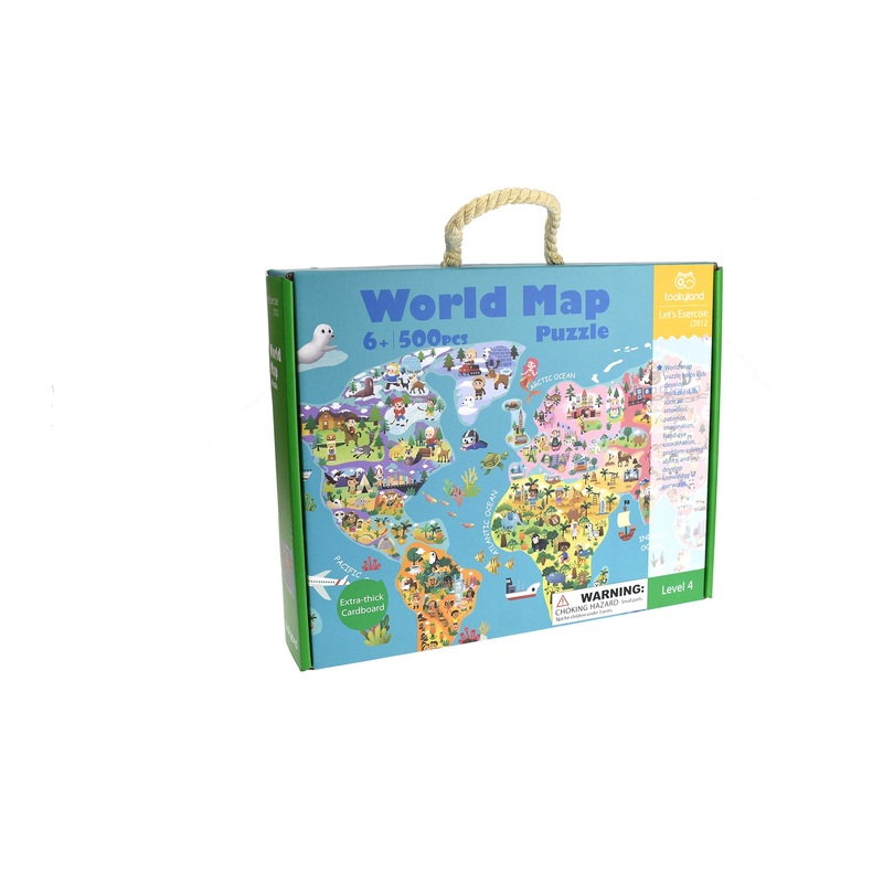 Tookyland - 500 pcs World Map Jigsaw Puzzle