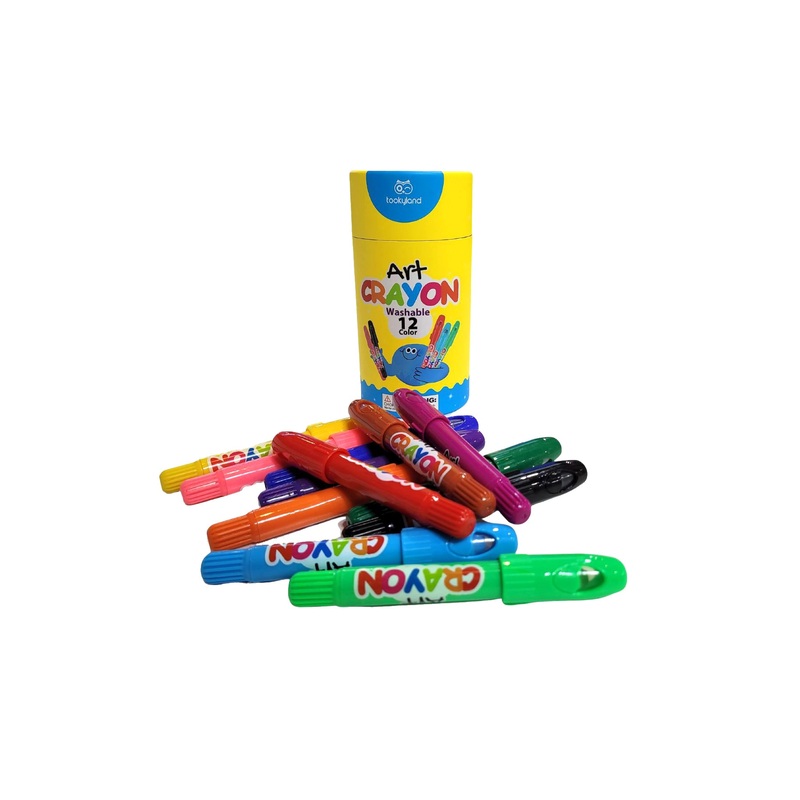Tookyland Silky Washable  Crayons - 12 Colours