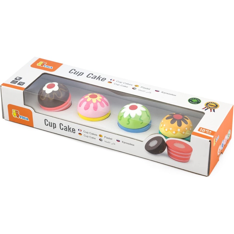 Viga - Wooden Cup Cake Set