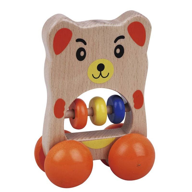 Wooden Wheelie Bear