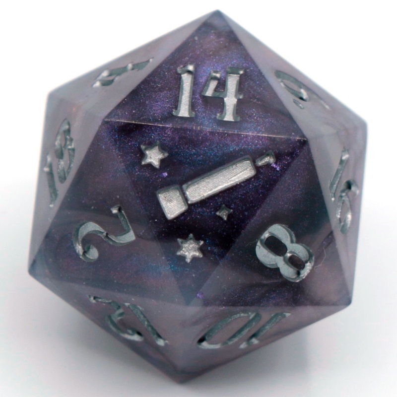 Amethyst Moon  - 23mm Oversized d20