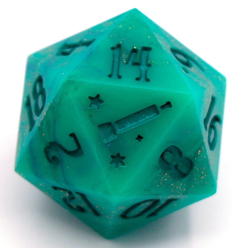 Deep Teal  - 23mm Oversized d20