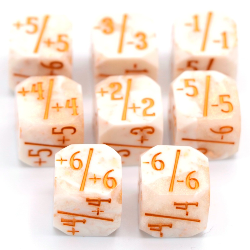 Golden Marble - 8d6 MtG Counter Set