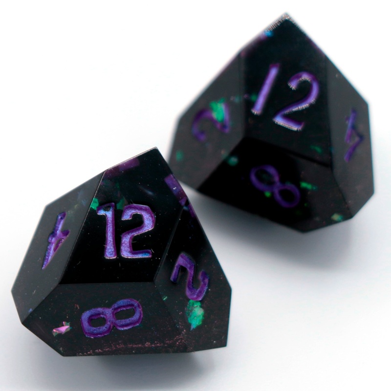 Nighttime Whispers - Daggerheart d12 Pair