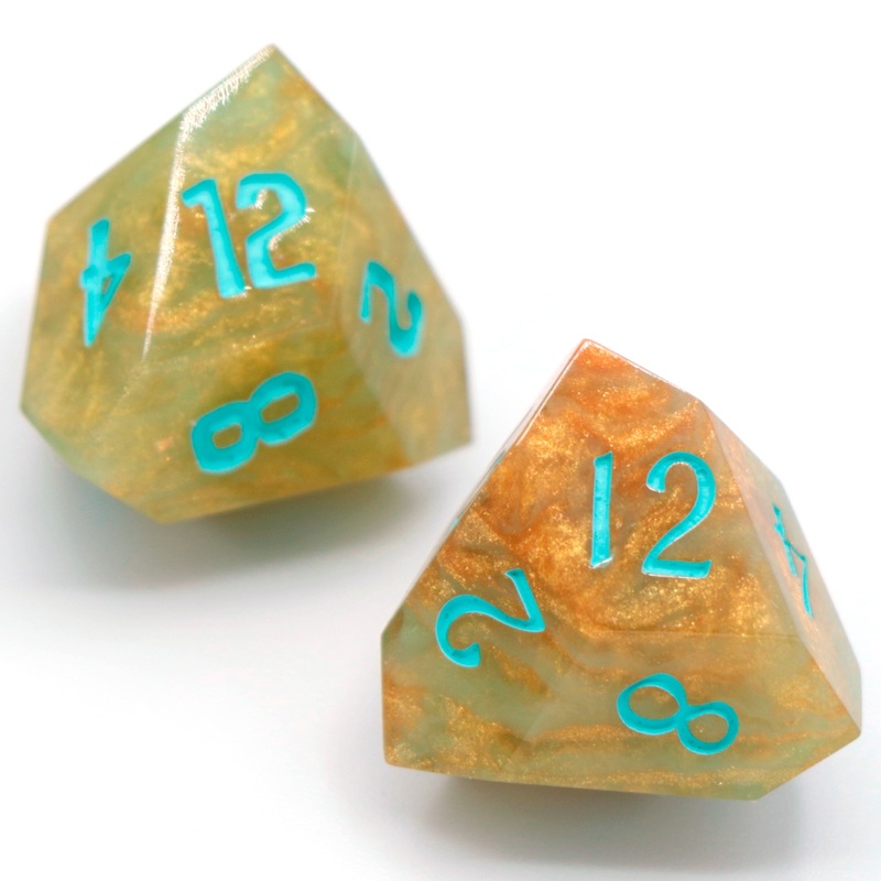 River Agate - Daggerheart d12 Pair