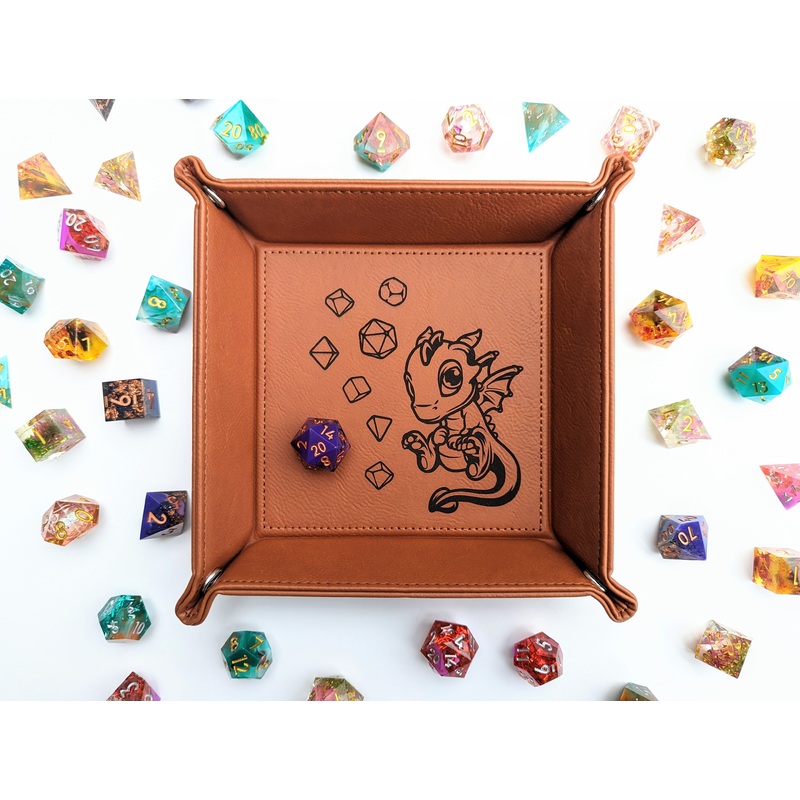 Adoragon | Vegan Leather Dice Rolling Tray