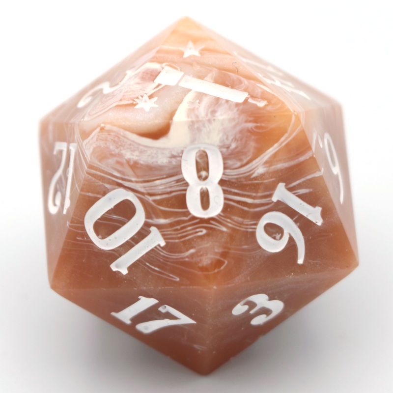 Caramel Latte - 27mm d20 Chonk