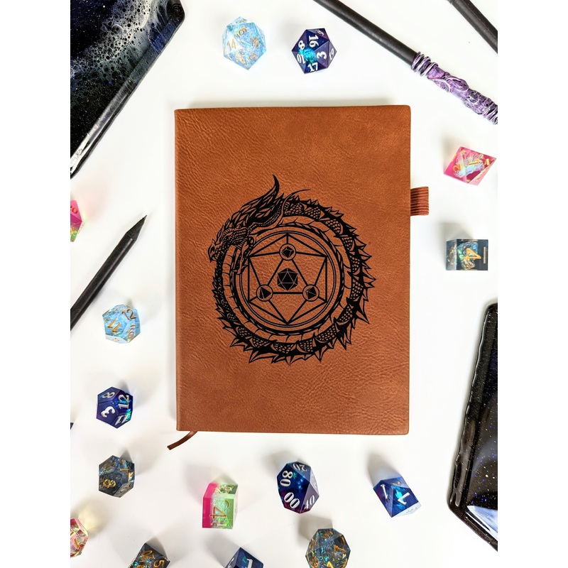 Dragon Circle | Vegan Leather Mini Dot Journal