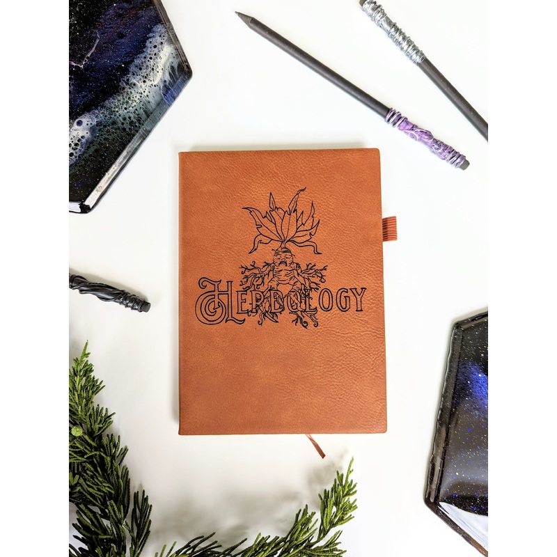 Herbology | Vegan Leather Mini Dot Journal (T)