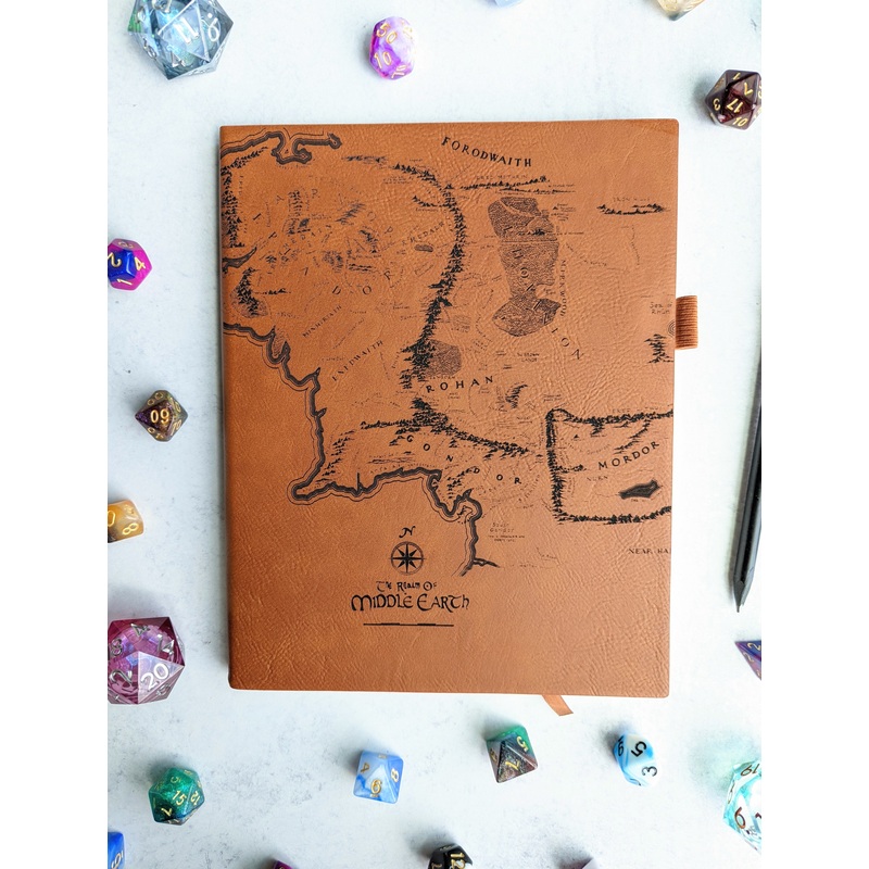 Map Of Middle Earth | Vegan Leather Journal