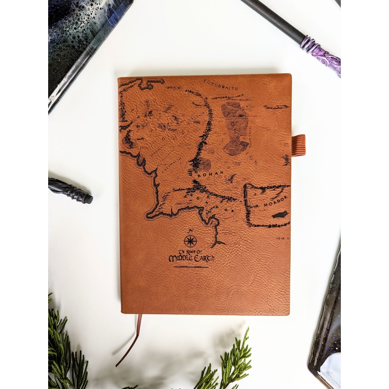Map of Middle Earth | Vegan Leather Mini Dot Journal