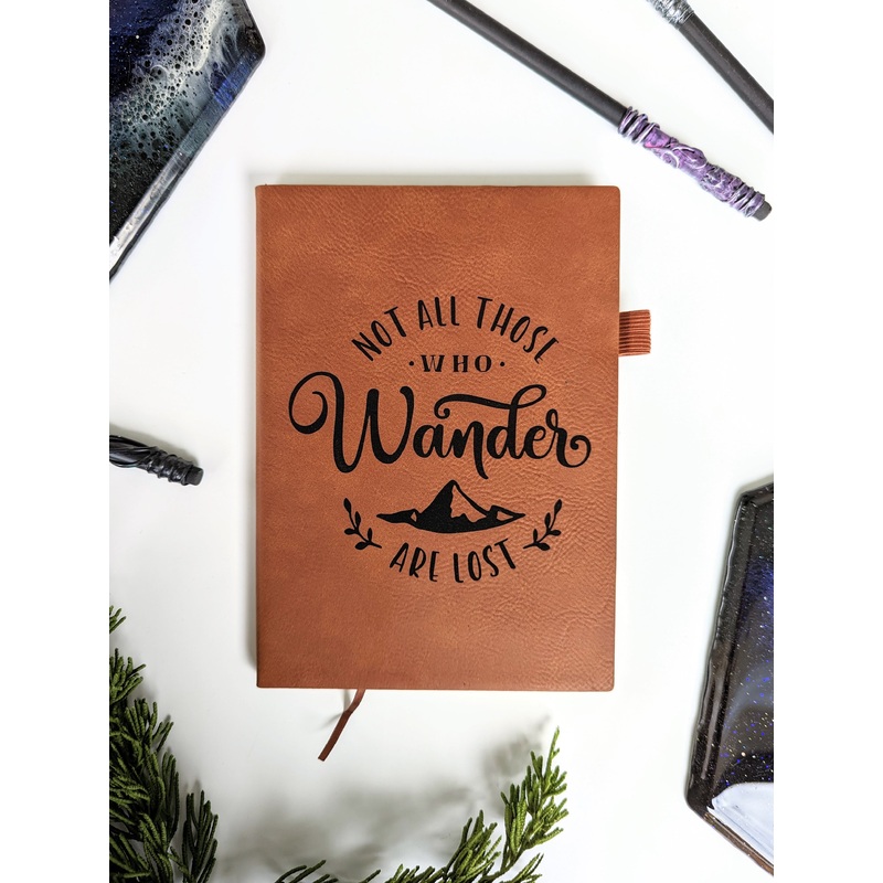 No All Who Wander | Vegan Leather Mini Dot Journal