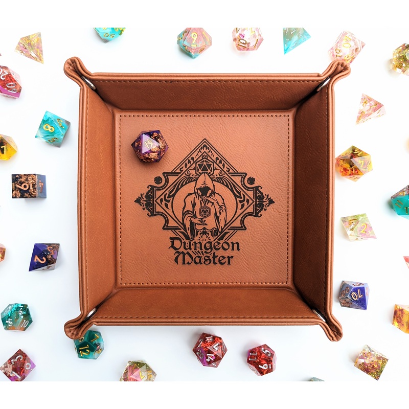 The Fate Twister | Vegan Leather Dice Rolling Tray