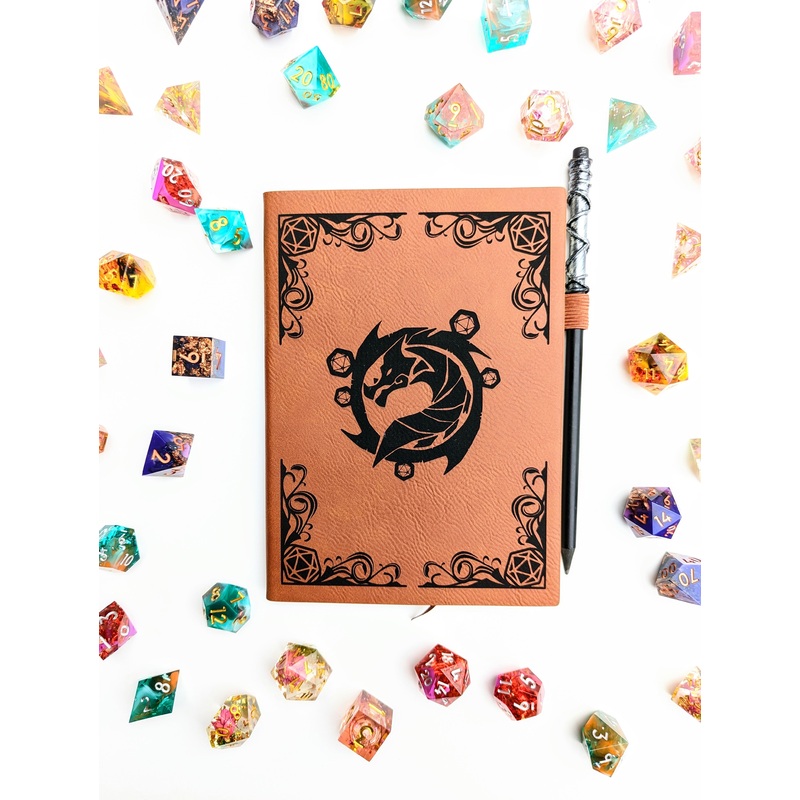 The Waiting Wyvern | Vegan Leather Mini Dot Journal