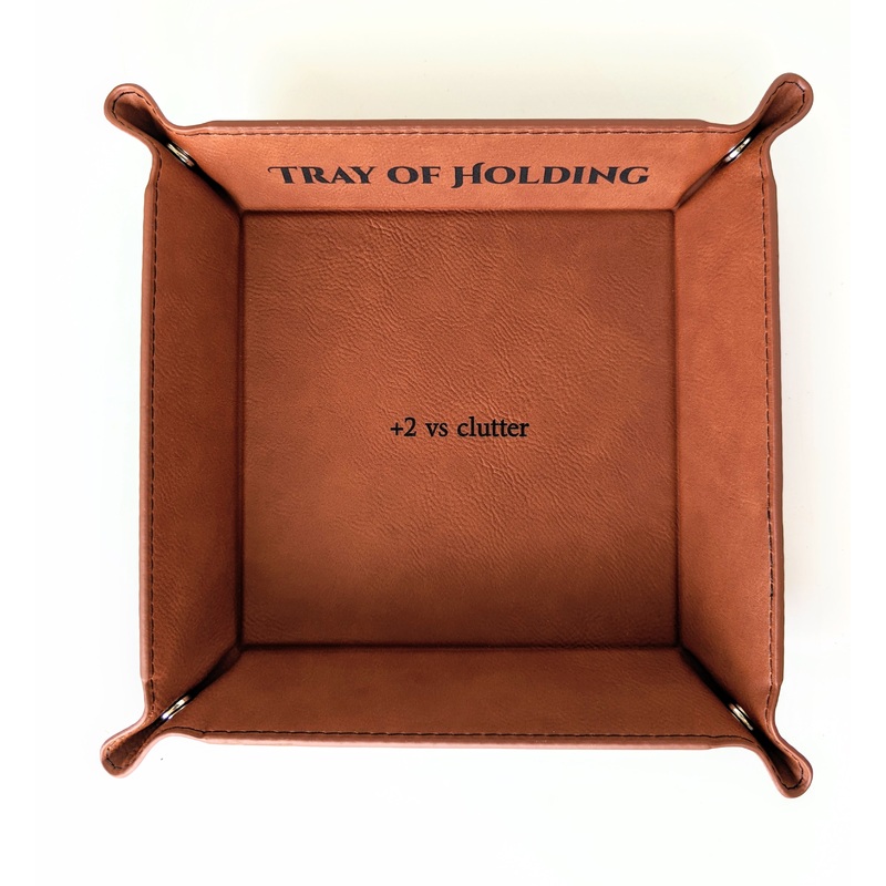 Tray of Holding | Vegan Leather Valet Catchall Rolling Tray