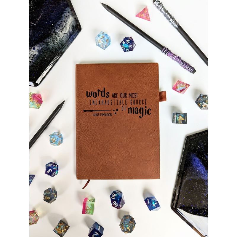 Words are Magic | Vegan Leather Mini Dot Journal