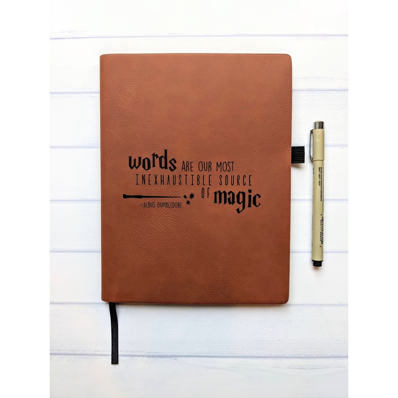 Words - Witchcraft and Wizards | Vegan Leather Lined Journal