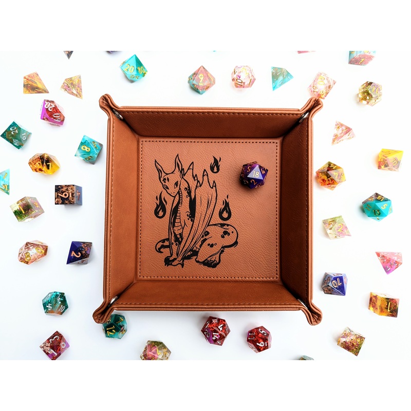 Wyrmling Wondering | Vegan Leather Dice Rolling Tray