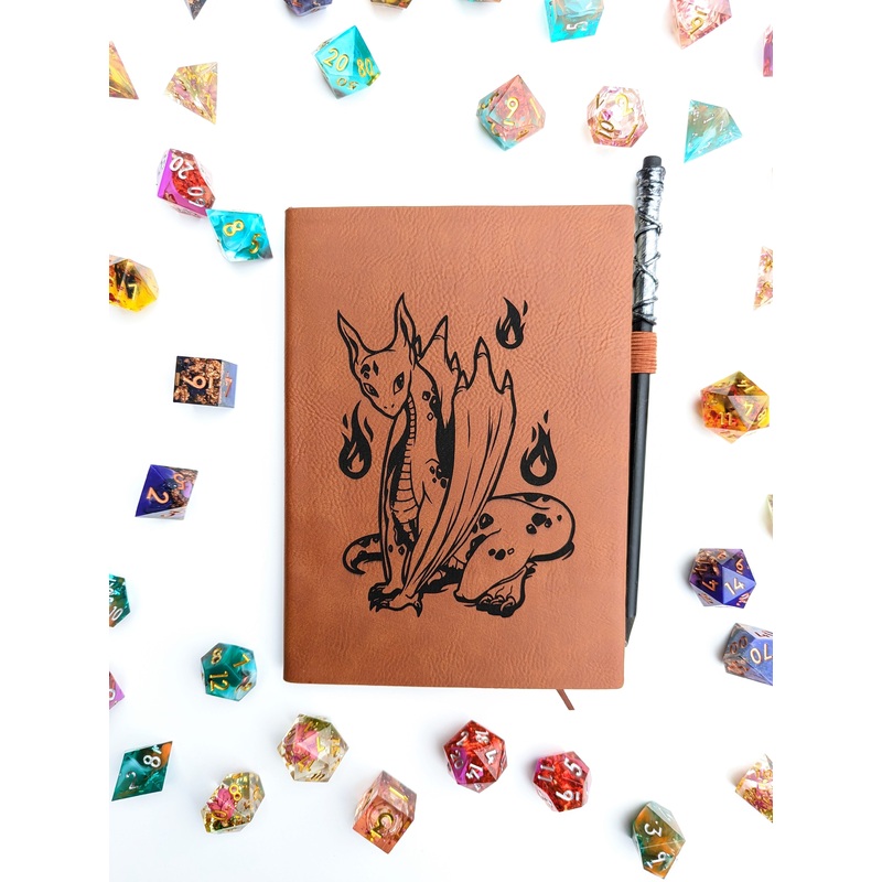 Wyrmling Wondering | Vegan Leather Mini Dot Journal