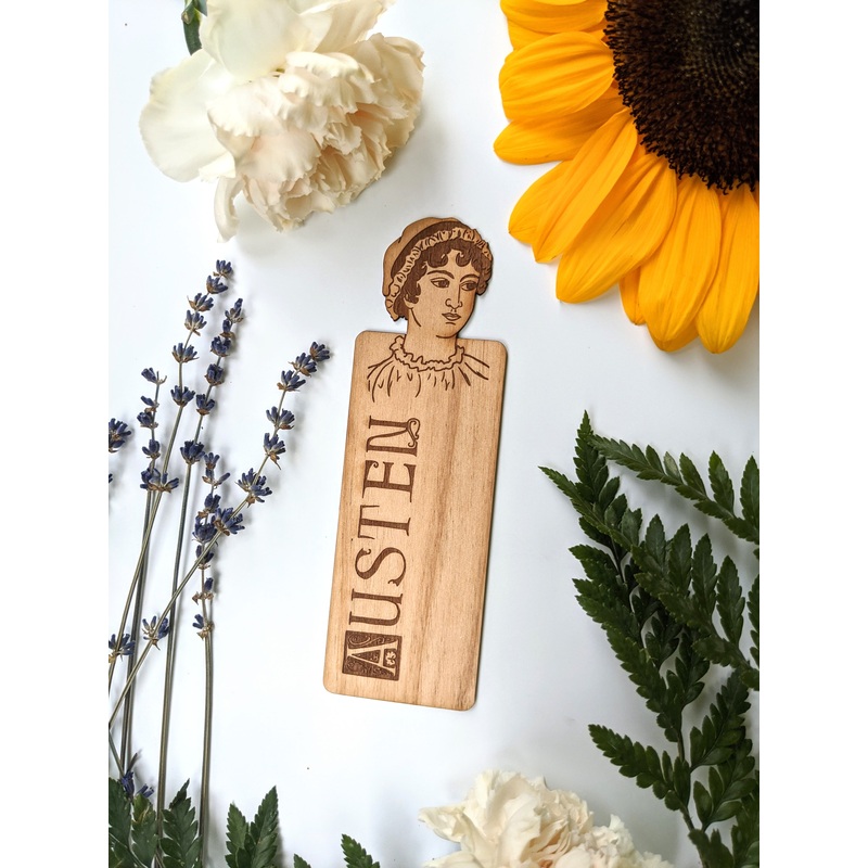 Austen | Engraved Wooden Bookmark (T)
