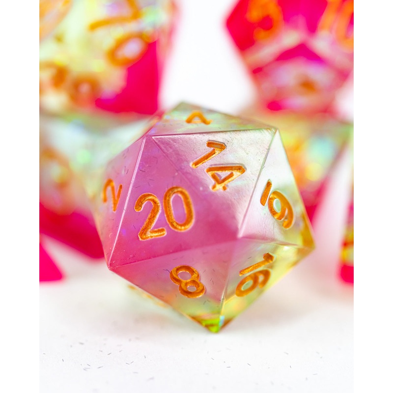 Chaos Burst | 7 Piece Sharp Edge Resin Dice Set