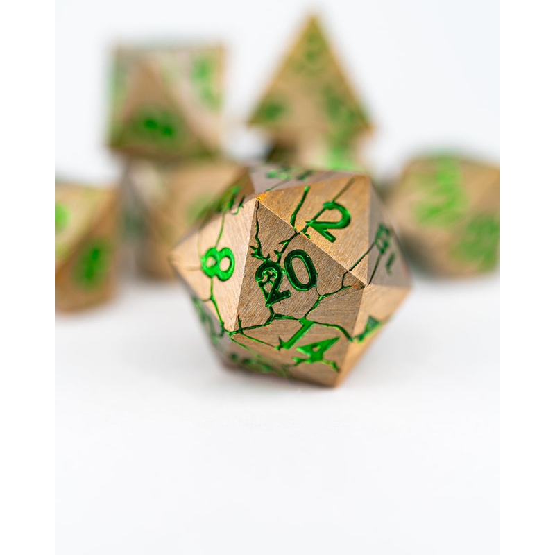 Chronoton Particles | 7 Piece Metal Dice Set