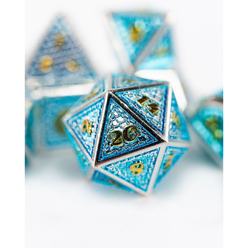 Desert Diamond | 7 Piece Metal Dice Set