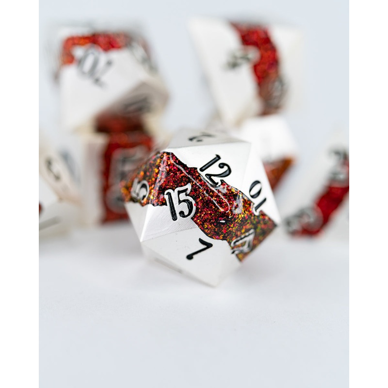 Fool's Coin | 7 Piece Metal Dice Set