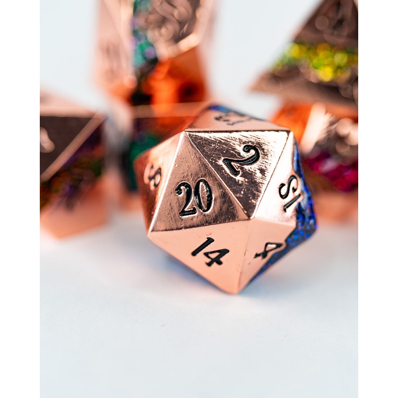 Fool's Prism | 7 Piece Metal Dice Set