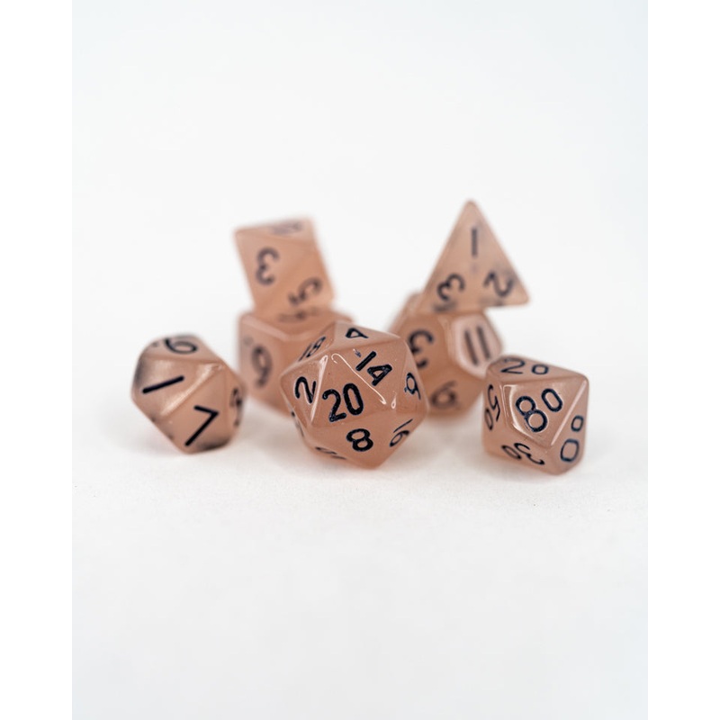 Goodberry | Glow in the Dark | 7 Piece Mini Acrylic Polyhedral Dice Set