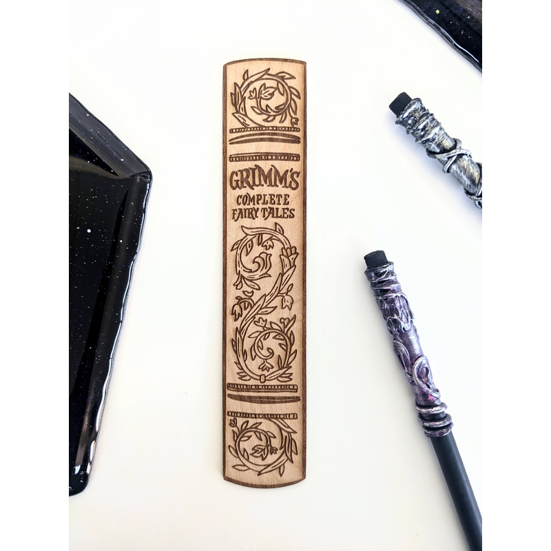 Grimms Fairytales | Engraved Wooden Bookmark (T)