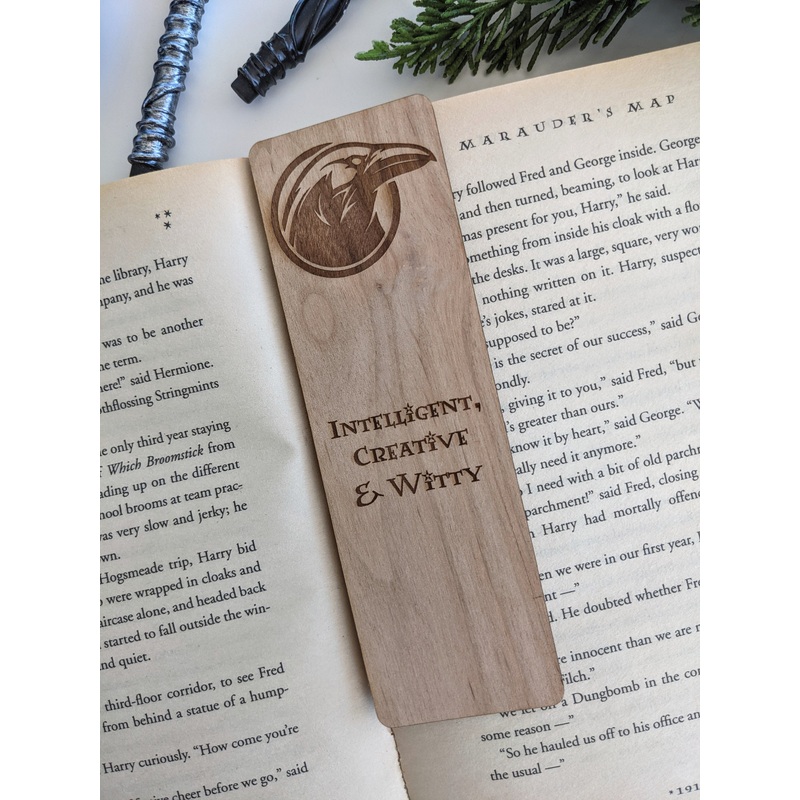 House Ravenclaw | Harry Potter | Engraved Wooden Bookmark (T)