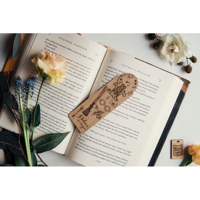 I Believe In Magic | Harry Potter | Engraved Wooden Bookmark (T)