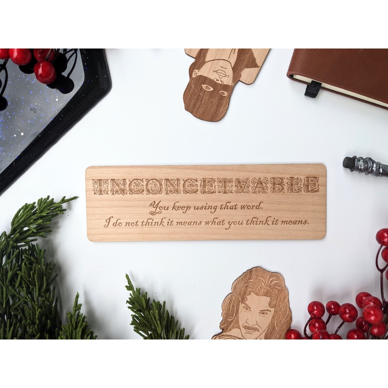 Inconceivable | Engraved Wooden Bookmark (T)
