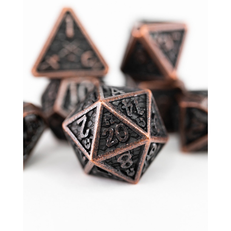 Ironmonger's Fist | 7 Piece Metal Dice Set
