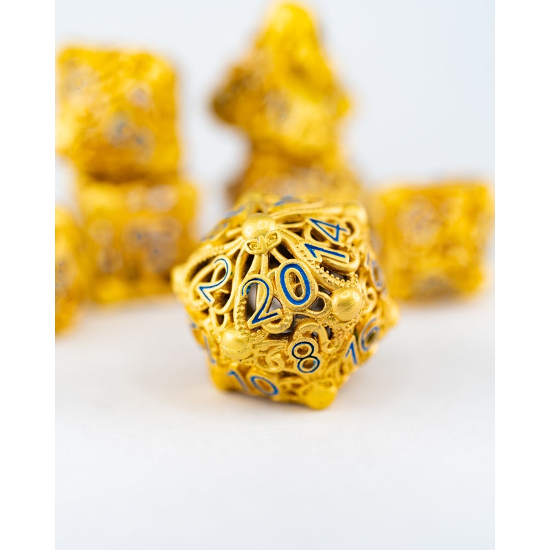 Kanaloa | Hollow | 7 Piece Metal Dice Set