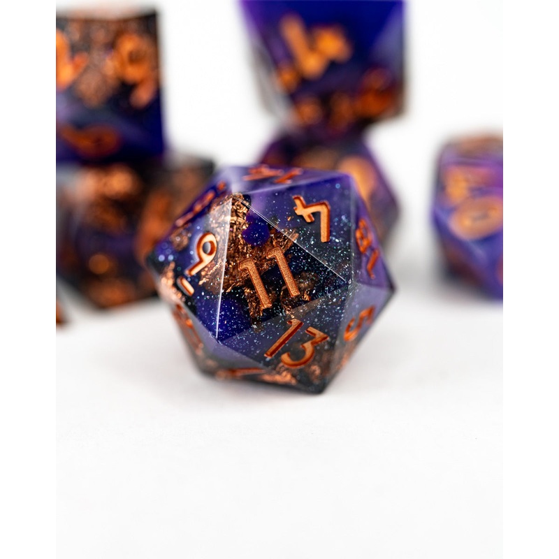 Keybinders | 7 Piece Sharp Edge Resin Dice Set